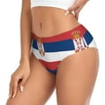 thumbnail image 5 of Women Bikini Underwear Serbian Flag Ladies Panties Hipster Briefs Undies Medium, 5 of 6