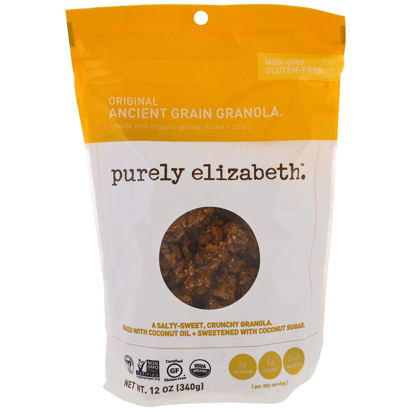 Purely Elizabeth, Organic Ancient Grain Granola, Original, 12 oz (pack