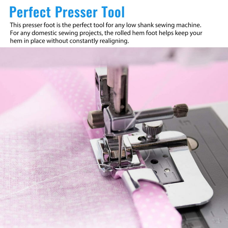 Universal Sewing Rolled Hemmer Foot Set Stainless Steel Hemming Foot  Durable Sewing Machine Presser Foot Sewing