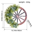 thumbnail image 3 of Gaiwos Wagon Wheel Wreaths 17.3 inches, Artificial Wreaths with Eucalyptus Leaves, Welcome Hanging Door Sign, Rustic Decor for Front Door Wall Farmhouse Outdoor, 3 of 8