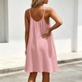 thumbnail image 6 of Hvogkswy Cotton Linen Nightgowns for Women Solid Sleeveless Crew Neck Camisole Dresses Soft Breathable Home Sleep Dress, 6 of 9