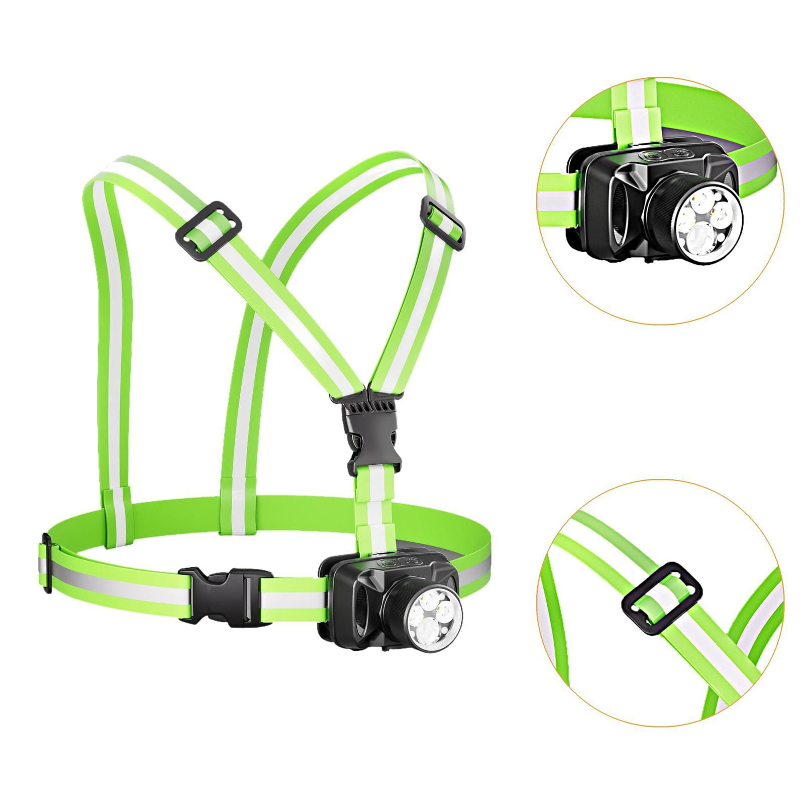 harayaa Night Light, Outdoor Chest Light, Running Vest, Reflector, Rechargeable Tiltable Double Strap