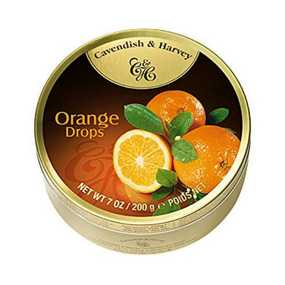 CAVENDISH & HARVEY Fruity Orange Hard Candy Drops 7 oz/ 200g
