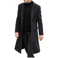 thumbnail image 1 of cortavientos largo para hombre, negro., 1 of 7