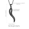 thumbnail image 4 of Hipunk Italian Horn Necklace for Men 925 Sterling Silver Cornicello Necklace Pendant Black Women Protection Amulet Jewelry Father's Day Gift, 4 of 11
