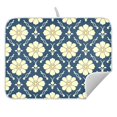 thumbnail image 5 of Ryvnso Retro Floral Dish Drying Mat for Kitchen Countertop 18x24 Large Dish Pad Drainer Rack Dish Sink Mats, 5 of 7