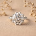 thumbnail image 3 of Rosec Jewels Lab Created Diamond Engagement Ring 5 Carat - IGI Certified (E-VS1 Quality) - Big Diamond Ring for Women, 925 Sterling Silver, US 4.00, 3 of 8