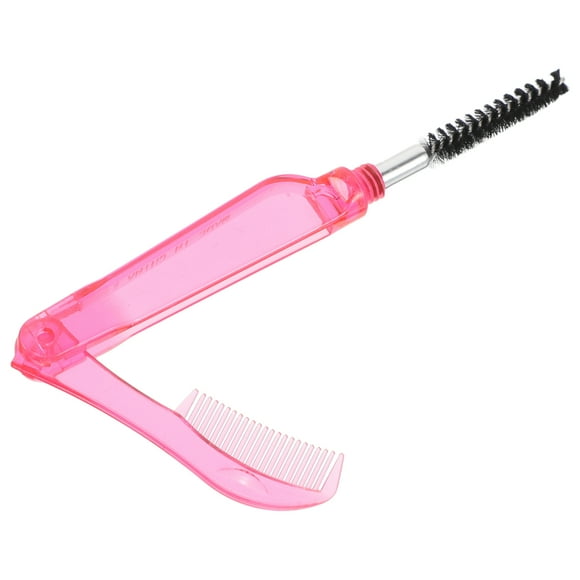 unbranded Herramienta De Maquillaje Roja Con Cepillo Y Peine Para Y Pestañas Plegable
