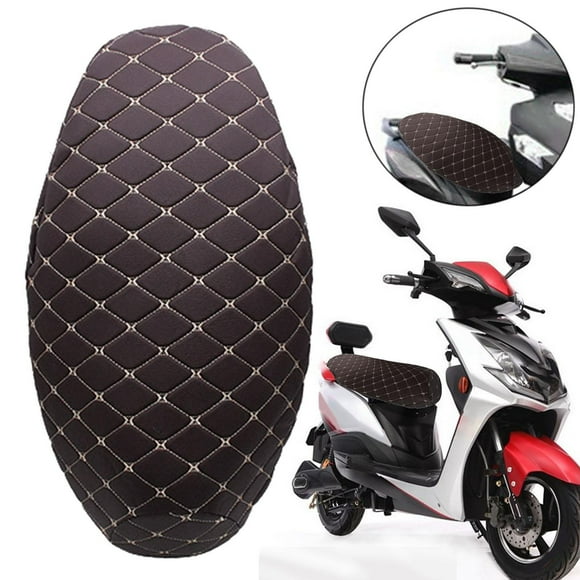 Funda Universal para cojín de asiento de motocicleta, fundas de asiento impermeables elásticas antideslizantes de malla para motocicleta al aire libre , rojo L L rojo shamjiam Funda Cojín Moto
