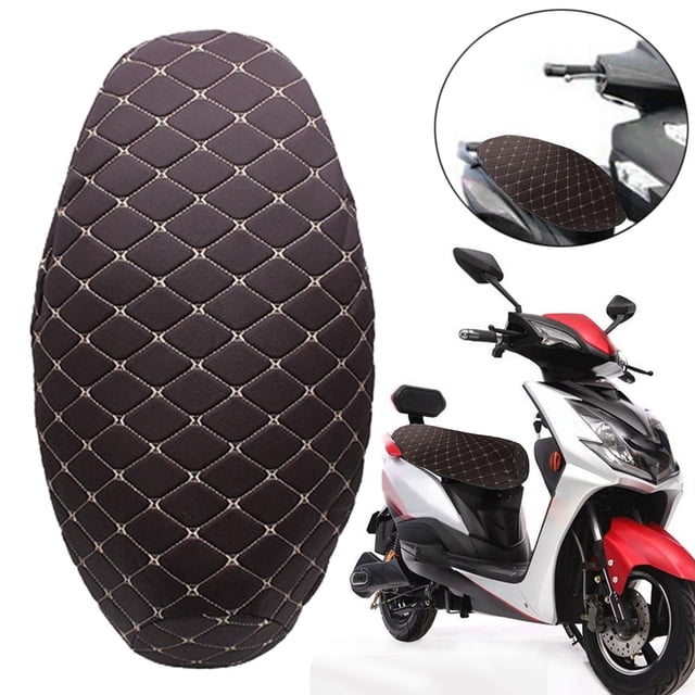 Funda Universal para cojín de asiento de motocicleta, fundas de asiento impermeables elásticas antideslizantes de malla para motocicleta al aire libre , rojo L L rojo shamjiam Funda Cojín Moto