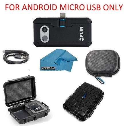 FLIR ONE Pro Thermal Imaging Camera Bundle With Rugged Waterproof Case and Cleaning Cloth (For Android MICRO (Best Thermal Imaging For Hunting)