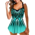 thumbnail image 2 of DPTALR Women Bikini Print Strappy Back Set Two Piece Swimsuits Swimdress Swimwear, 2 of 4