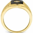 thumbnail image 2 of 10K Yellow Gold Cz And Onyx Men's Ring (Size 10) Made In Vietnam 10c1402, 2 of 5