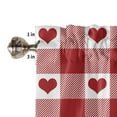 thumbnail image 7 of Red Heart Plaid Love Curtains Home Decor Living Room Kitchen Balcony Room Window Curtain Bedroom Patio Decoration, 7 of 7