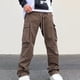 thumbnail image 1 of Pantalones largos para hombre, de moda, de verano, para exteriores, funcionales, con bolsillo de carga, pantalones de trabajo holgados, pantalones para hombre, 1 of 6