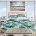 thumbnail image 2 of Designart "Azure And Green Canopy Tropical Pattern" Juego de cama floral verde, 2 of 7