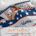 thumbnail image 4 of Queen 4 Piece Bedding Set Happy Independence Day Funny Gnome Soft Breathable Duvet Cover and Pillowcase, Stars and Stripes Duvet Cover Set Bed Sheets for Bedroom Dormitory Guest Room, 4 of 9