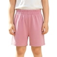 thumbnail image 2 of BXJX Boys Cotton Athletic Shorts, Casual Sports Elastic Waist Knee Length Summer Shorts for Kids Pink Size 4-5 T, 2 of 7