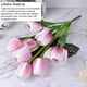 thumbnail image 4 of Ramo de 9 cabezas flores artificiales tulipanes de seda Inteprter 2 uds color púrpura, 4 of 6