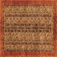 thumbnail image 1 of Ahgly Company Indoor Square Abstract Orange Modern Area Rugs, 8' Square, 1 of 4
