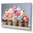 thumbnail image 2 of Designart "Delightful Popart Cupcakes" Desserts Canvas Art Print, 2 of 7