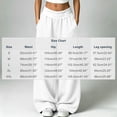 thumbnail image 3 of hotojiny Womens Wide Legs Sweatpants Fashion Colorblock Pants with Pockets Elastic Waist Baggy Pants Streetwear(White,X-Large), 3 of 8