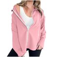 thumbnail image 7 of Luvrsol Womens Sweatshirt Full Zip Sweatshirt Jacket Long Sleeve Coat with Deep Side Pockets S-2XL, 7 of 7