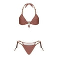 thumbnail image 6 of Bikini Sets for Women Halter Two Piece Swimsuit High Cut Tie Side Thong Bathing Suit Sexy Padded Swimwear Womens Swimsuit Sets, 6 of 6