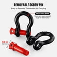 thumbnail image 4 of Heavy Duty 1/2" D-Ring Shackles, 4 Pack Alloy Steel, 8 Ton (17637 lbs) Break Strength, 5/8" Screw Pin for Off-Road Recovery&Towing, 4 of 12