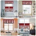 thumbnail image 3 of Kitchen Window Curtains Valance and Tier Set, Kitchen Gnome Cute Chef Gourmet Pot Rod Pocket Tier Curtains and Valance 3 Piece Set, Red Black Plaid Window Treatment for Bedroom Living Room, 3 of 9