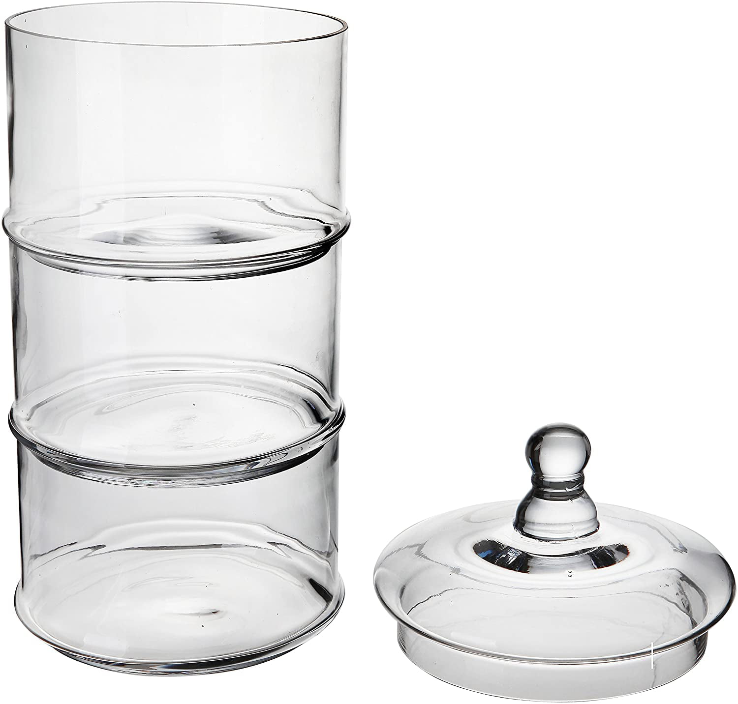 3 Pack Plastic Candy Jar with Lids, 98 Oz Clear Cookie Jar for