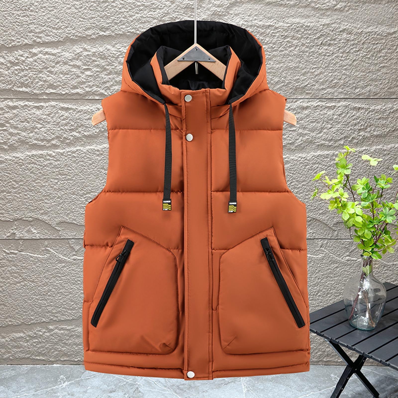 ZACPNCV Mens Lightweight Softshell Vest Windproof Sleeveless Jacket Zip Up Fleece Lined Vest Outerwear for Golf Running