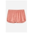thumbnail image 1 of Topshop Acid Velour Runner Shorts Size 6 US Coral, 1 of 3