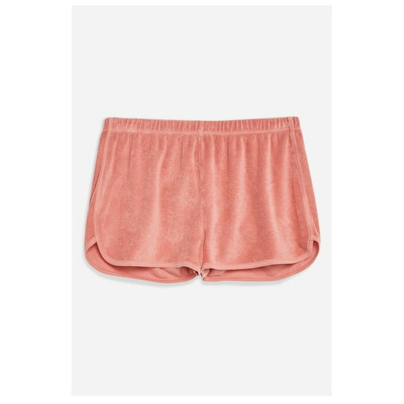 Topshop Shorts de Course en Velours Acide Taille 6 US Corail