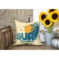 thumbnail image 3 of Queen's designer Beach Wave Decorative Pillowcase 20"X20" Adventurer Surf Nautical Themed Cushion Cover for Square Bet Sofa Bed Car Living Home with Hidden Zipper, 3 of 4