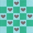 thumbnail image 1 of Ahgly Company Machine Washable Indoor Square Transitional Light Sea Green Area Rugs, 4' Square, 1 of 7