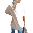 thumbnail image 3 of Jalioing V Neck Summer Shirt Women's Plus Size Short Sleeve Color Block Tee Shirt Casual Loose Pullover Tees Clothes, 3 of 6