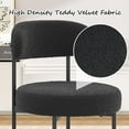 thumbnail image 6 of Farini Upholstered Dining Chair Set of 2, Mid-Century Modern Side Chair with Metal Legs for Dining Room, Cafe, Black, 6 of 8