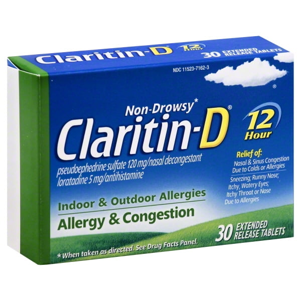 ClaritinD Allergy & Congestion Extended Release Tablets, 30 Count