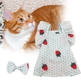 thumbnail image 2 of LYMAYTER Pet Dog Soft Breathable Exquisite Pattern Sleeveless Washable -up Floral Print Dog with -knot, 2 of 7