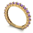 thumbnail image 2 of 1.2 ctw Wedding Band for Women - 14K Yellow Gold Simulated Alexandrite Stackable Eternity Ring, 2 of 6