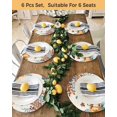 thumbnail image 4 of 15 Inch Round Placemats Set of 4, Fall Pumpkins Orange Blue Non Slip Heat Insulation PP Table Mats, Thanksgiving Botanical Retro Washable Place Mats for Kitchen Dining Party Table Decor, 4 of 7