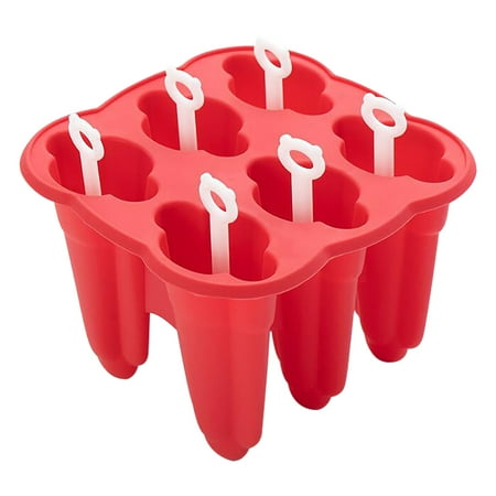 

Kuluzego Diy Silicone Ice Cream Mould 6 with Ice Cream Popsicle Silicone Mould