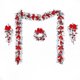 thumbnail image 2 of Corona de Navidad Ganfancp Flocking Ratán Colgante Decoración Europea Americana, 2 of 6