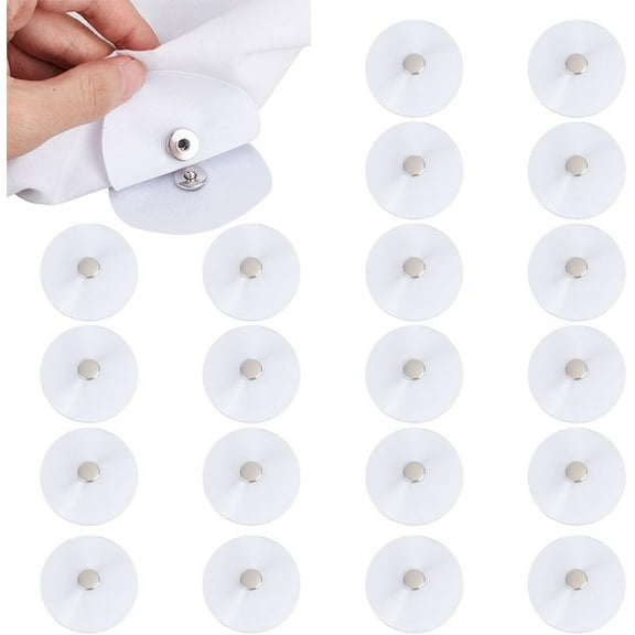 40pcs(20Pairs) White Duvet Snaps Garment Buttons Metal Duvet Cover Clips Iron on Duvet Snaps Duvet Snaps to Hold Comforter Duvet Fasteners for Sewing Accessories Comforter Inside White