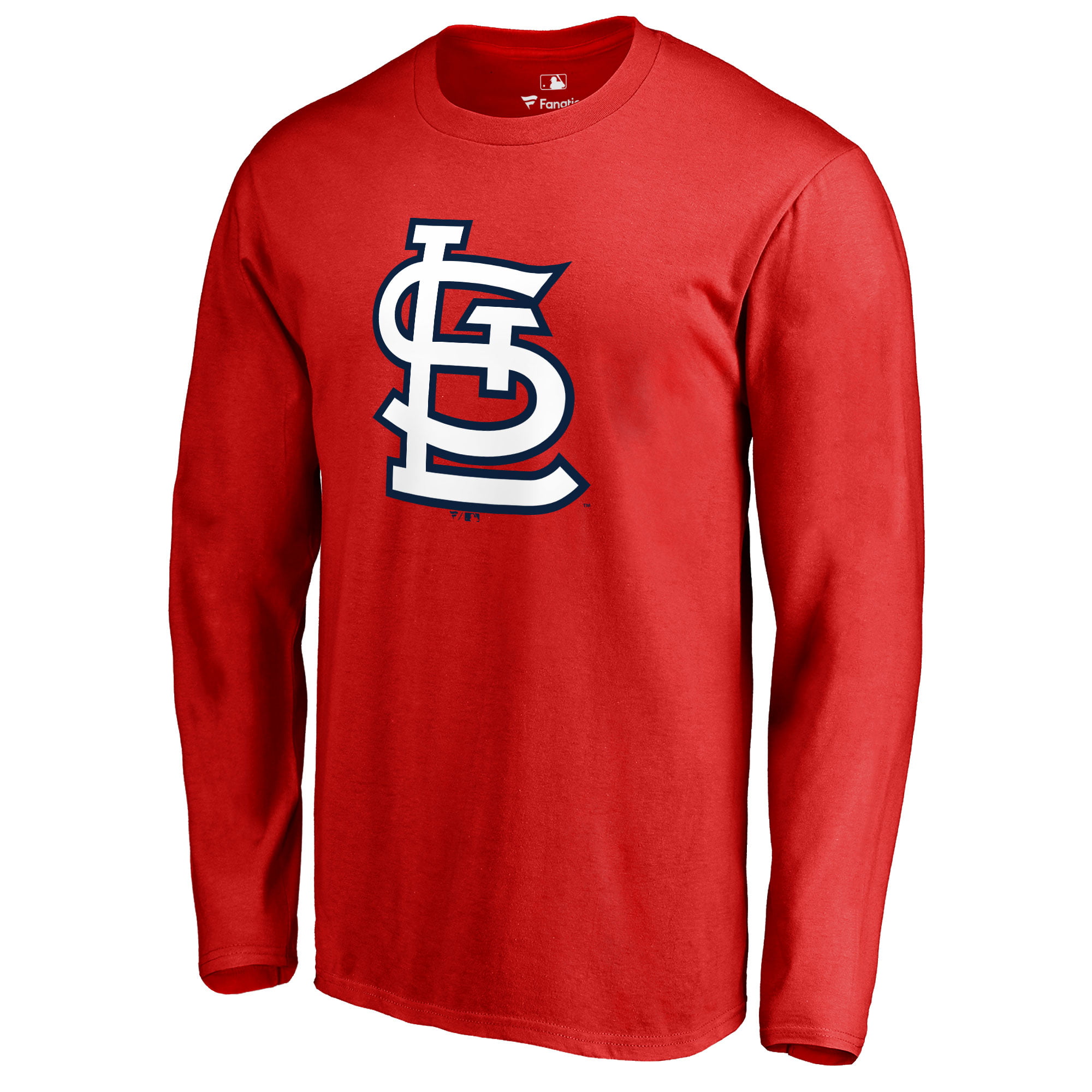 St. Louis Cardinals Team Color Primary Logo Long Sleeve T-Shirt - Red - www.speedy25.com - www.speedy25.com