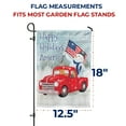 thumbnail image 6 of America Forever Flags Double Sided Garden Flag - Happy Holidays America - 12.5" x 18", Patriotic Snowman Christmas Holiday Decor with Red Truck, Outdoor Winter Decorative Seasonal Yard Flag USA, 6 of 6