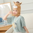 thumbnail image 4 of Gwong Juguete Línea perezosa perezosa loro vaca cabeza cabeza suave peluche muñeca sombrero sombrero juguete dormir Gwong 30006813, 4 of 7