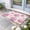 Pink, variant on Orange Marble Door Mat Indoor Outdoor, Gold White Geometric Hexagon Modern Non Slip Welcome Mat with Rubber Backing, Absorbent Fabric Front Door Mats Entryway Rug for Home Patio Entrance 16"x24"