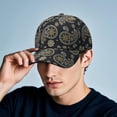 thumbnail image 6 of Floral Paisley Baseball Cap – Boho Vintage Retro Ethnic Dad Hat, Abstract Decorative Mandala Exotic Artistic Elegant Classic Chic Pattern, Adjustable Snapback, 6 of 7